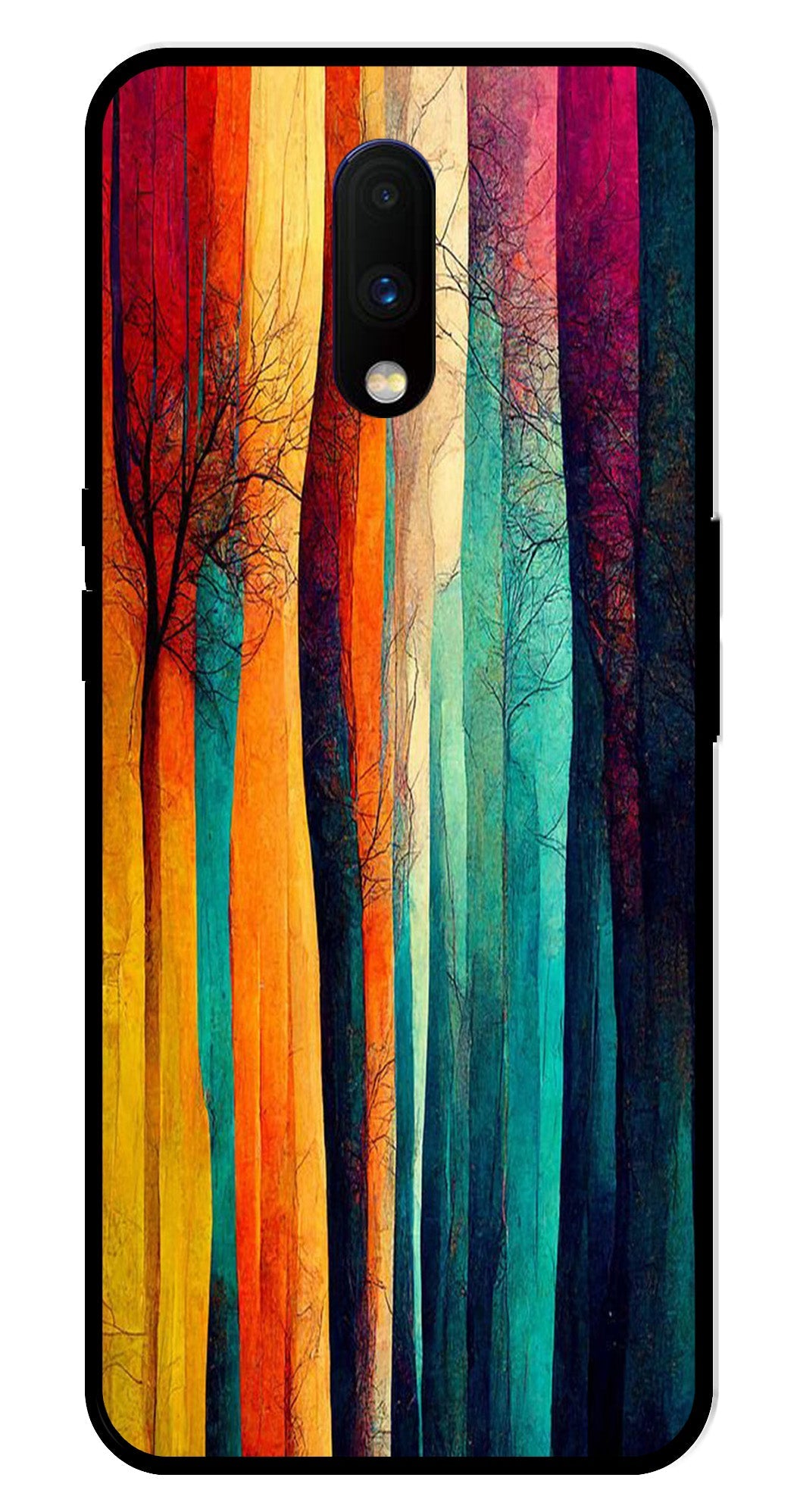 Modern Art Colorful Metal Mobile Case for OnePlus 7