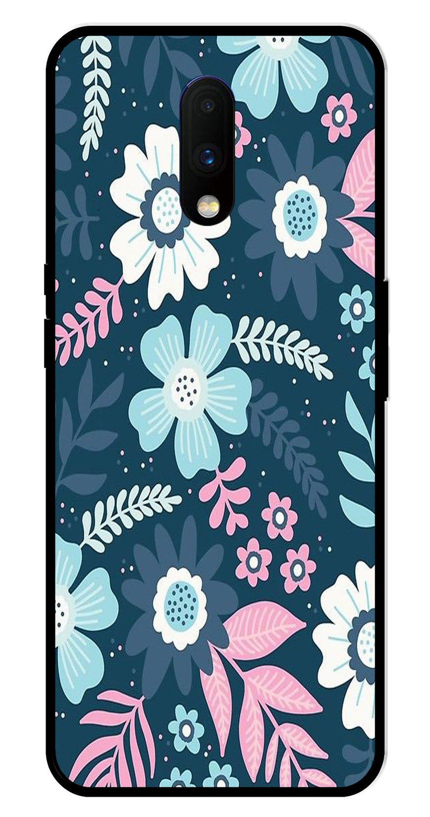 Flower Leaves Design Metal Mobile Case for OnePlus 7
