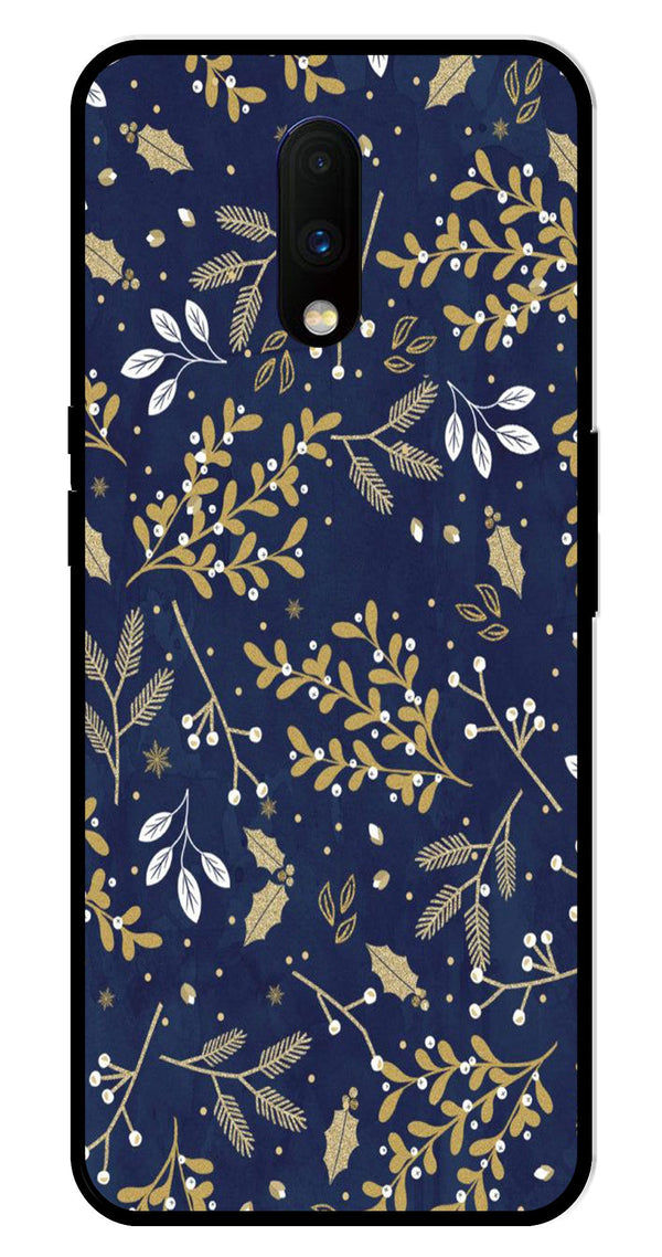 Floral Pattern  Metal Mobile Case for OnePlus 7