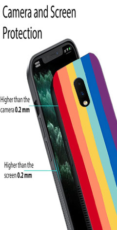 Rainbow MultiColor Metal Mobile Case for OnePlus 7