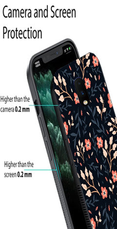 Floral Pattern Metal Mobile Case for OnePlus 7