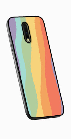 Muted Rainbow Metal Mobile Case for OnePlus 7  (Design No -02)
