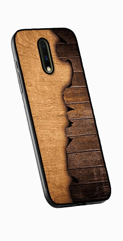 Wooden Design Metal Mobile Case for OnePlus 7  (Design No -13)