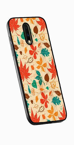Leafs Design Metal Mobile Case for OnePlus 7  (Design No -14)
