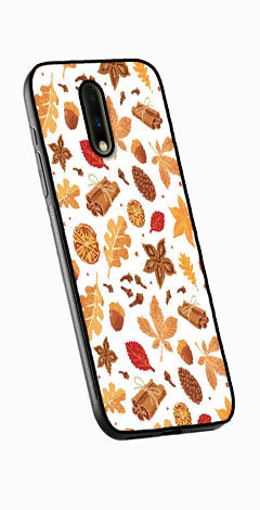 Autumn Leaf Metal Mobile Case for OnePlus 7  (Design No -19)