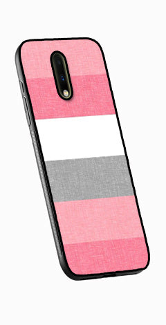Pink Pattern Metal Mobile Case for OnePlus 7  (Design No -23)