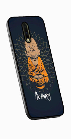 Be Happy Metal Mobile Case for OnePlus 7  (Design No -27)