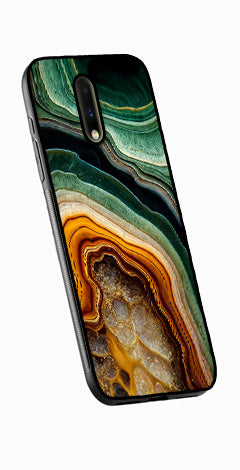 Marble Design Metal Mobile Case for OnePlus 7  (Design No -28)
