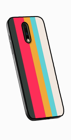Muted Rainbow Metal Mobile Case for OnePlus 7  (Design No -31)
