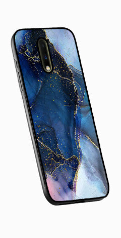 Blue Marble Metal Mobile Case for OnePlus 7  (Design No -34)