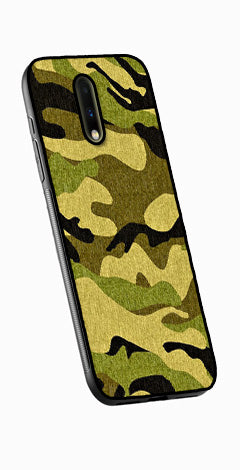 Army Pattern Metal Mobile Case for OnePlus 7  (Design No -35)
