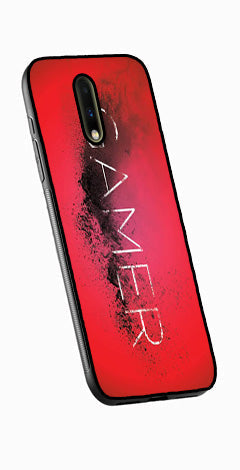 Gamer Pattern Metal Mobile Case for OnePlus 7  (Design No -41)