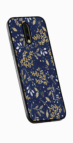 Floral Pattern  Metal Mobile Case for OnePlus 7  (Design No -52)