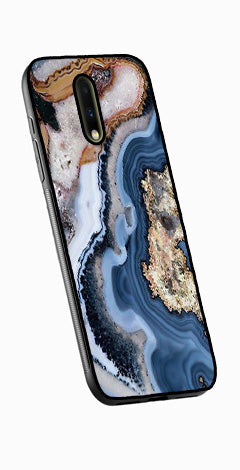 Marble Design Metal Mobile Case for OnePlus 7  (Design No -53)