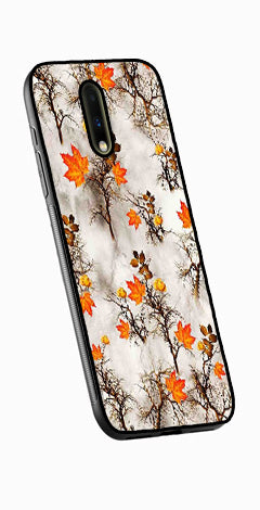 Autumn leaves Metal Mobile Case for OnePlus 7  (Design No -55)