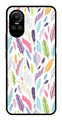 Colorful Feathers Metal Mobile Case for Oppo Reno 10 5G   (Design No -06)