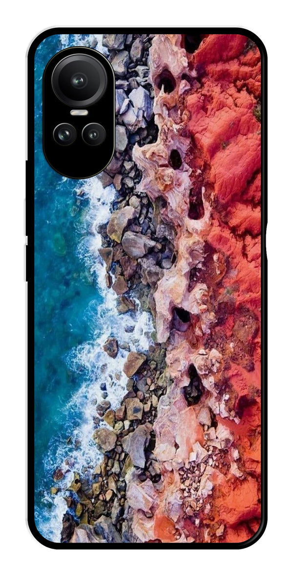 Sea Shore Metal Mobile Case for Oppo Reno 10 5G   (Design No -18)