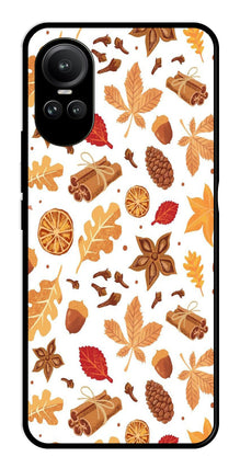 Autumn Leaf Metal Mobile Case for Oppo Reno 10 Pro 5G