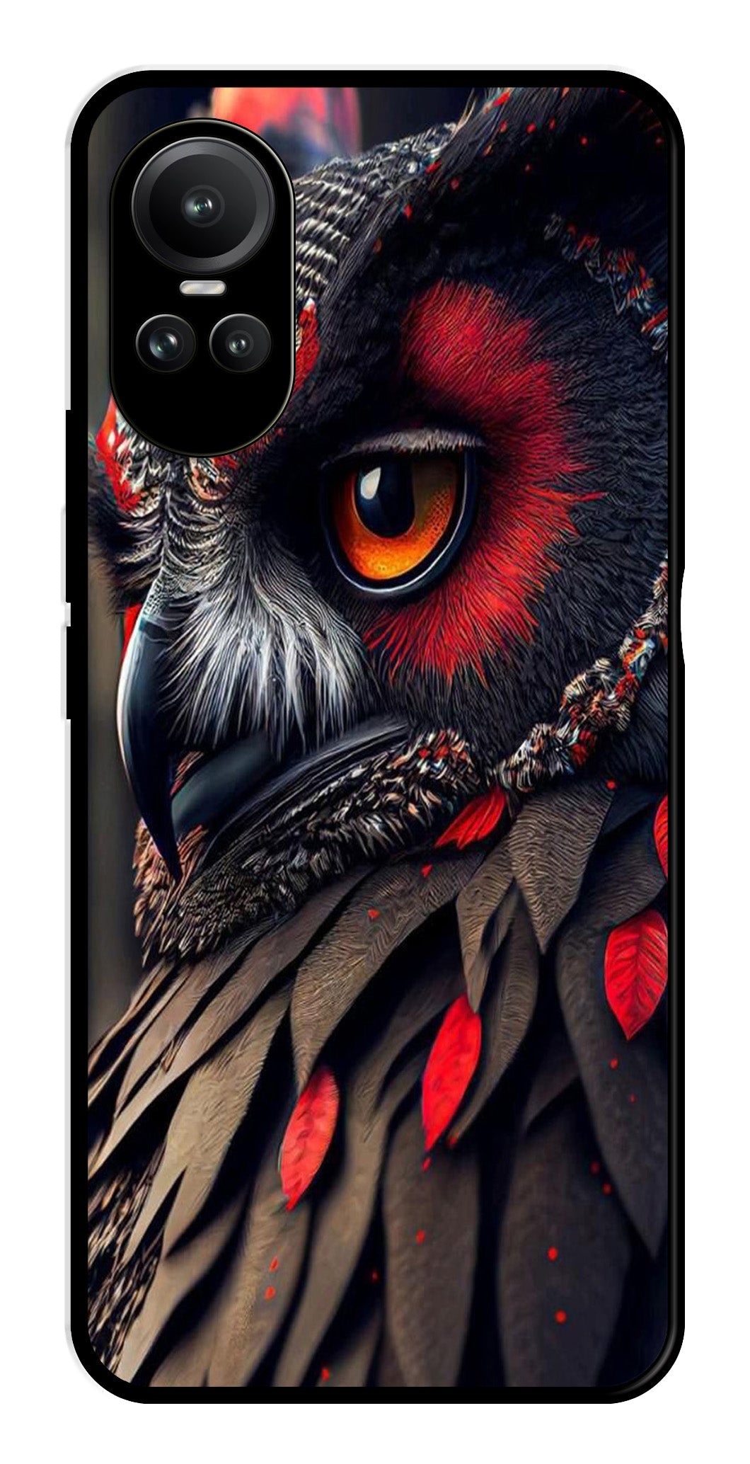 Owl Design Metal Mobile Case for Oppo Reno 10 Pro 5G   (Design No -26)