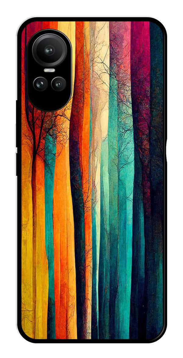 Modern Art Colorful Metal Mobile Case for Oppo Reno 10 5G   (Design No -47)