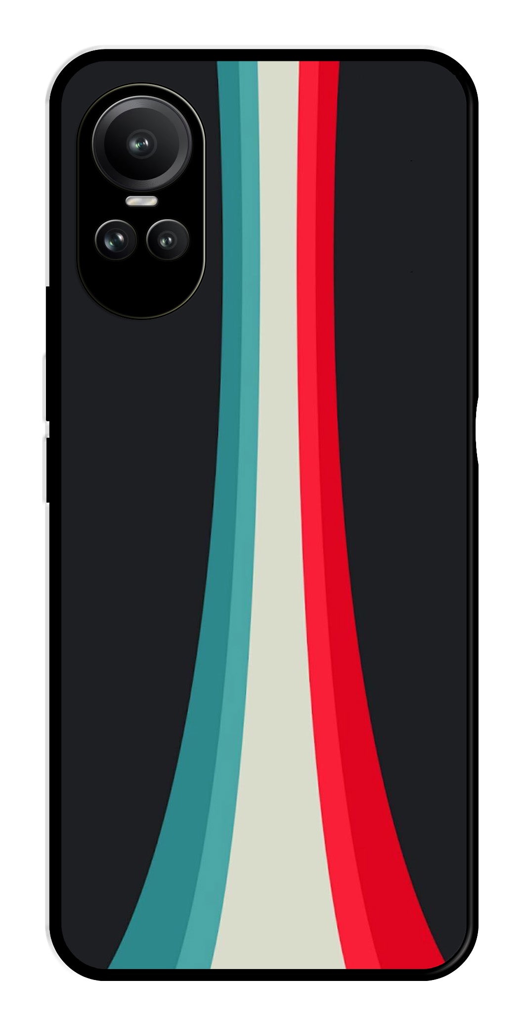 Modern Art Colorful Metal Mobile Case for Oppo Reno 10 Pro 5G   (Design No -48)