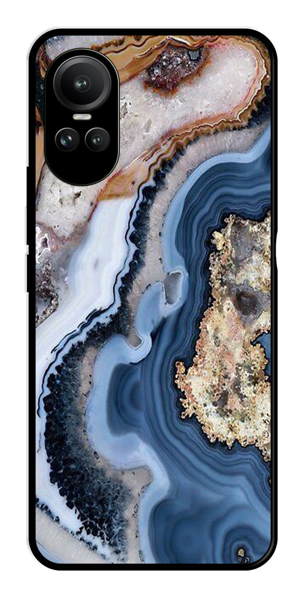 Marble Design Metal Mobile Case for Oppo Reno 10 5G   (Design No -53)