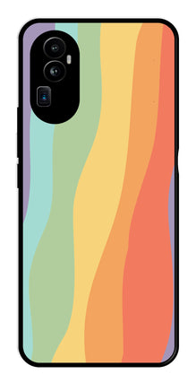 Muted Rainbow Metal Mobile Case for Oppo Reno 10 Pro Plus 5G