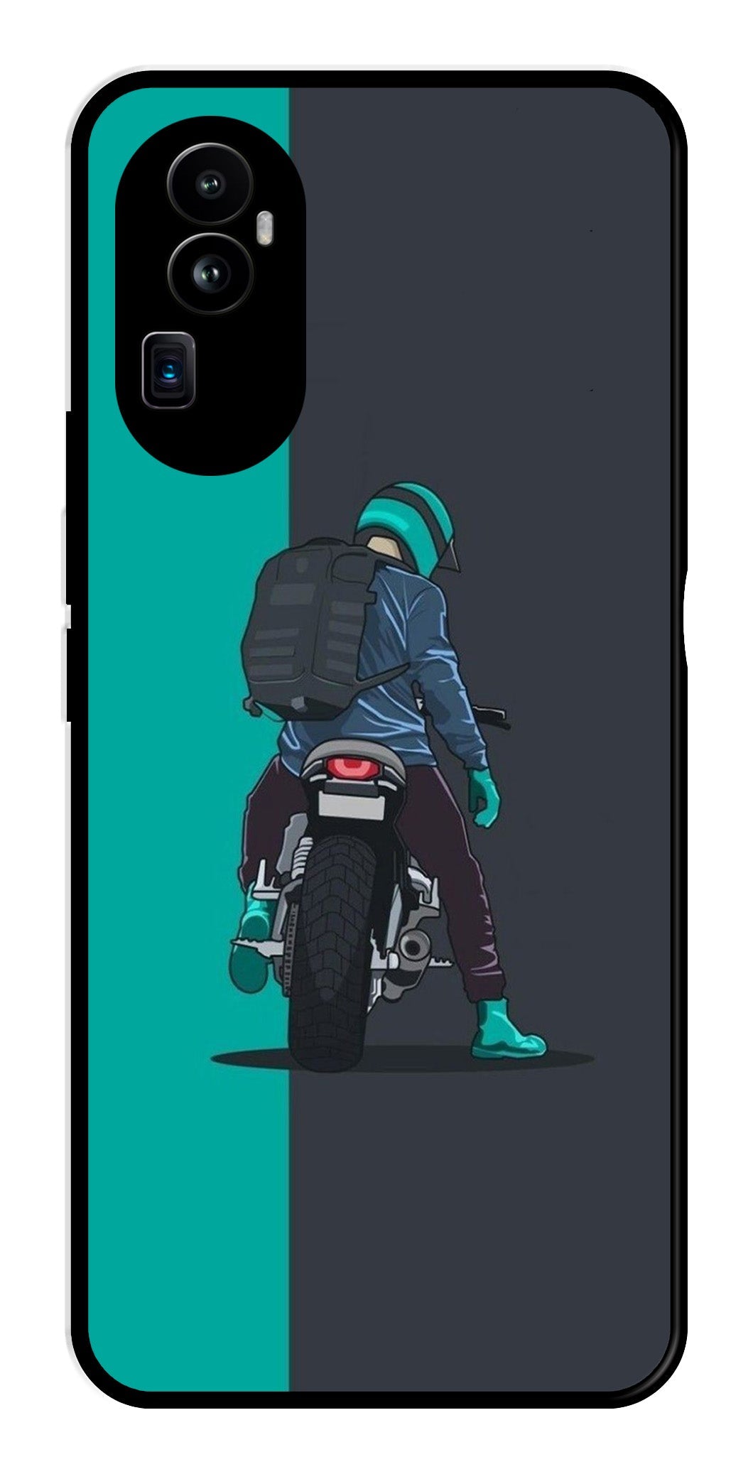 Bike Lover Metal Mobile Case for Oppo Reno 10 Pro Plus 5G   (Design No -05)