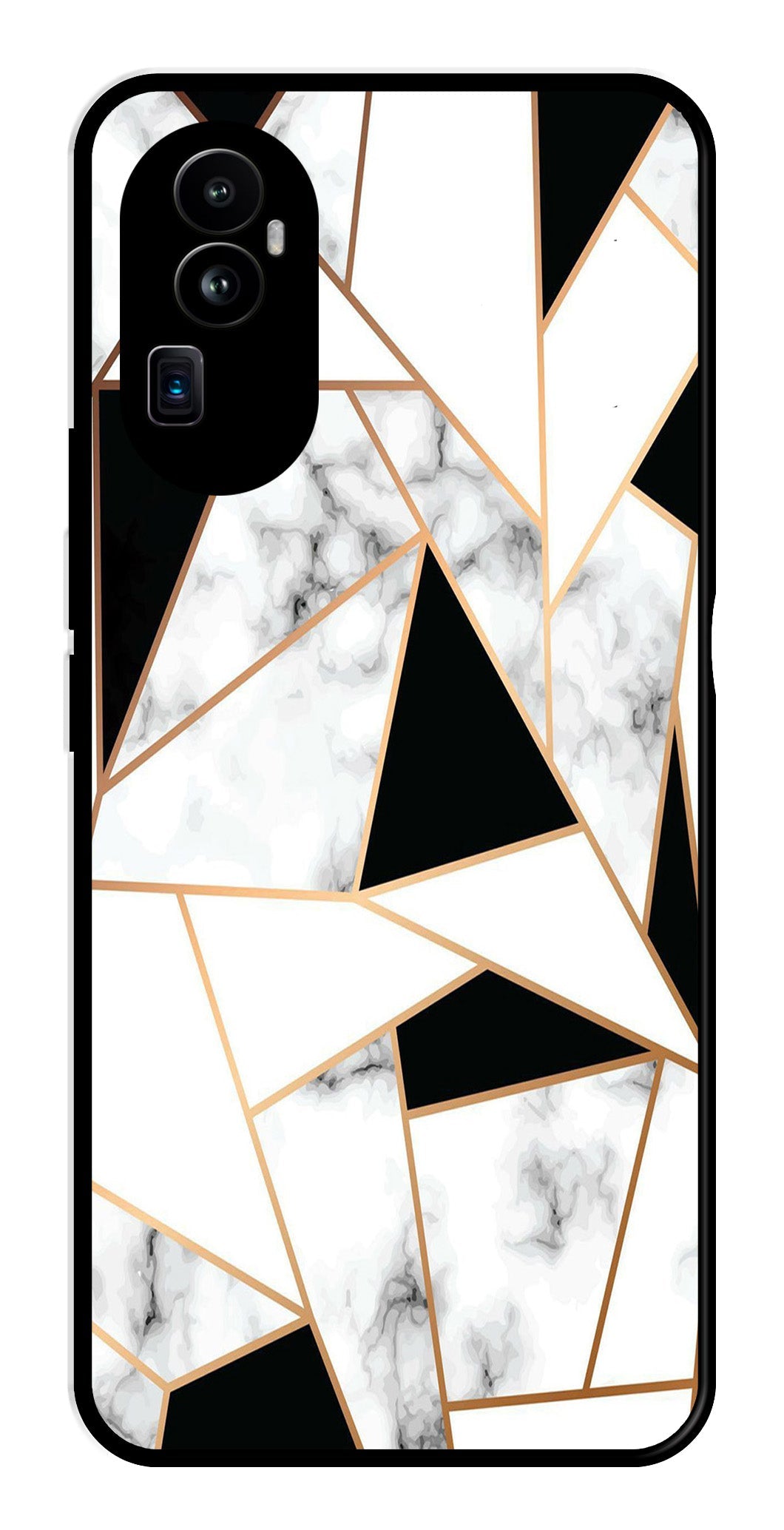 Marble Design2 Metal Mobile Case for Oppo Reno 10 Pro Plus 5G   (Design No -08)