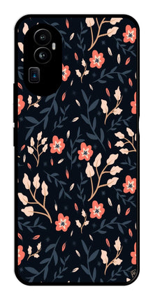 Floral Pattern Metal Mobile Case for Oppo Reno 10 Pro Plus 5G