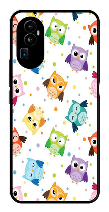 Owls Pattern Metal Mobile Case for Oppo Reno 10 Pro Plus 5G