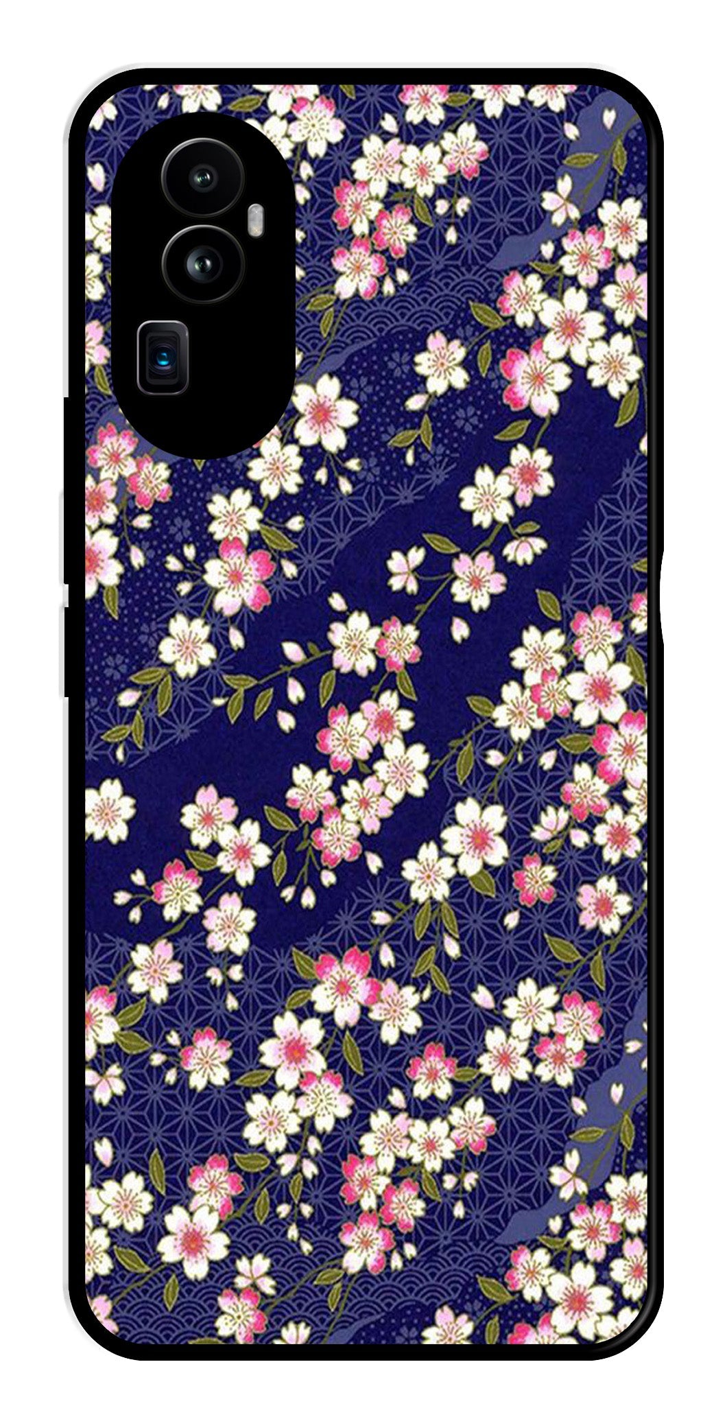 Flower Design Metal Mobile Case for Oppo Reno 10 Pro Plus 5G   (Design No -25)
