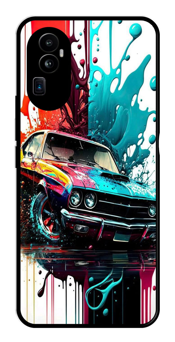 Vintage Car Metal Mobile Case for Oppo Reno 10 Pro Plus 5G   (Design No -29)