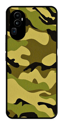 Army Pattern Metal Mobile Case for Oppo Reno 10 Pro Plus 5G