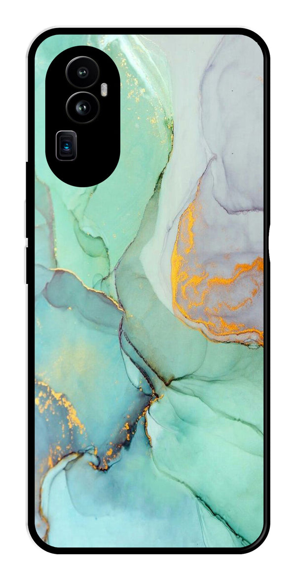 Marble Design Metal Mobile Case for Oppo Reno 10 Pro Plus 5G   (Design No -46)