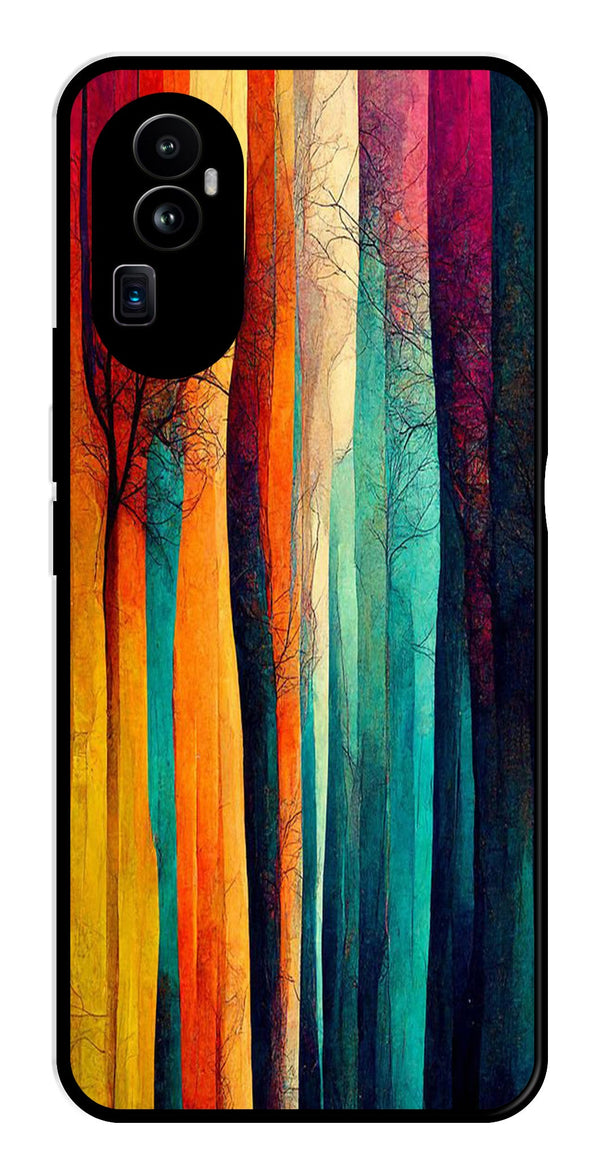 Modern Art Colorful Metal Mobile Case for Oppo Reno 10 Pro Plus 5G   (Design No -47)