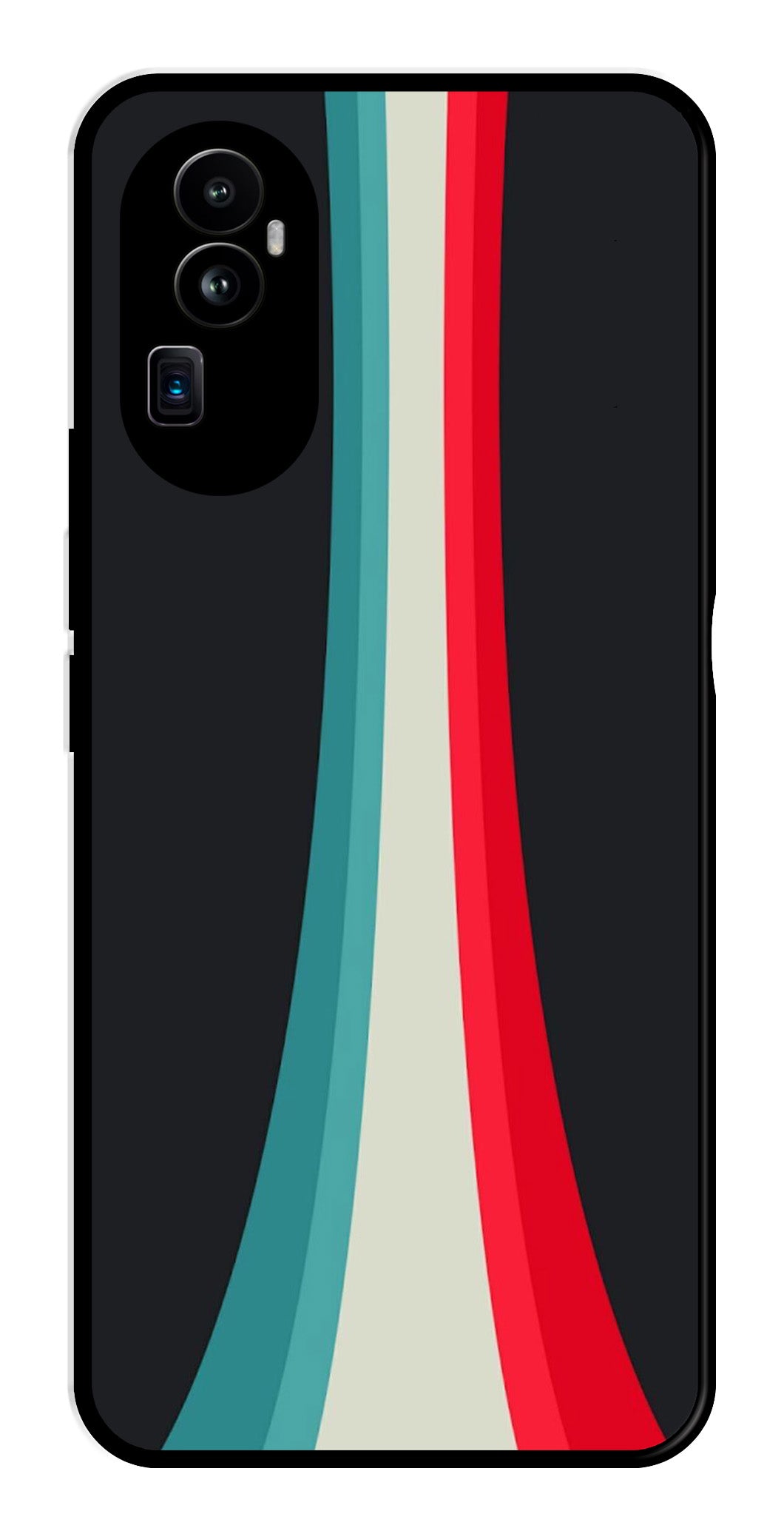 Modern Art Colorful Metal Mobile Case for Oppo Reno 10 Pro Plus 5G   (Design No -48)