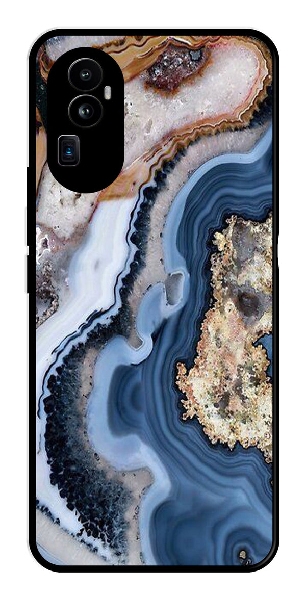Marble Design Metal Mobile Case for Oppo Reno 10 Pro Plus 5G   (Design No -53)