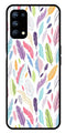 Colorful Feathers Metal Mobile Case for Oppo Reno 5 Pro 5G   (Design No -06)