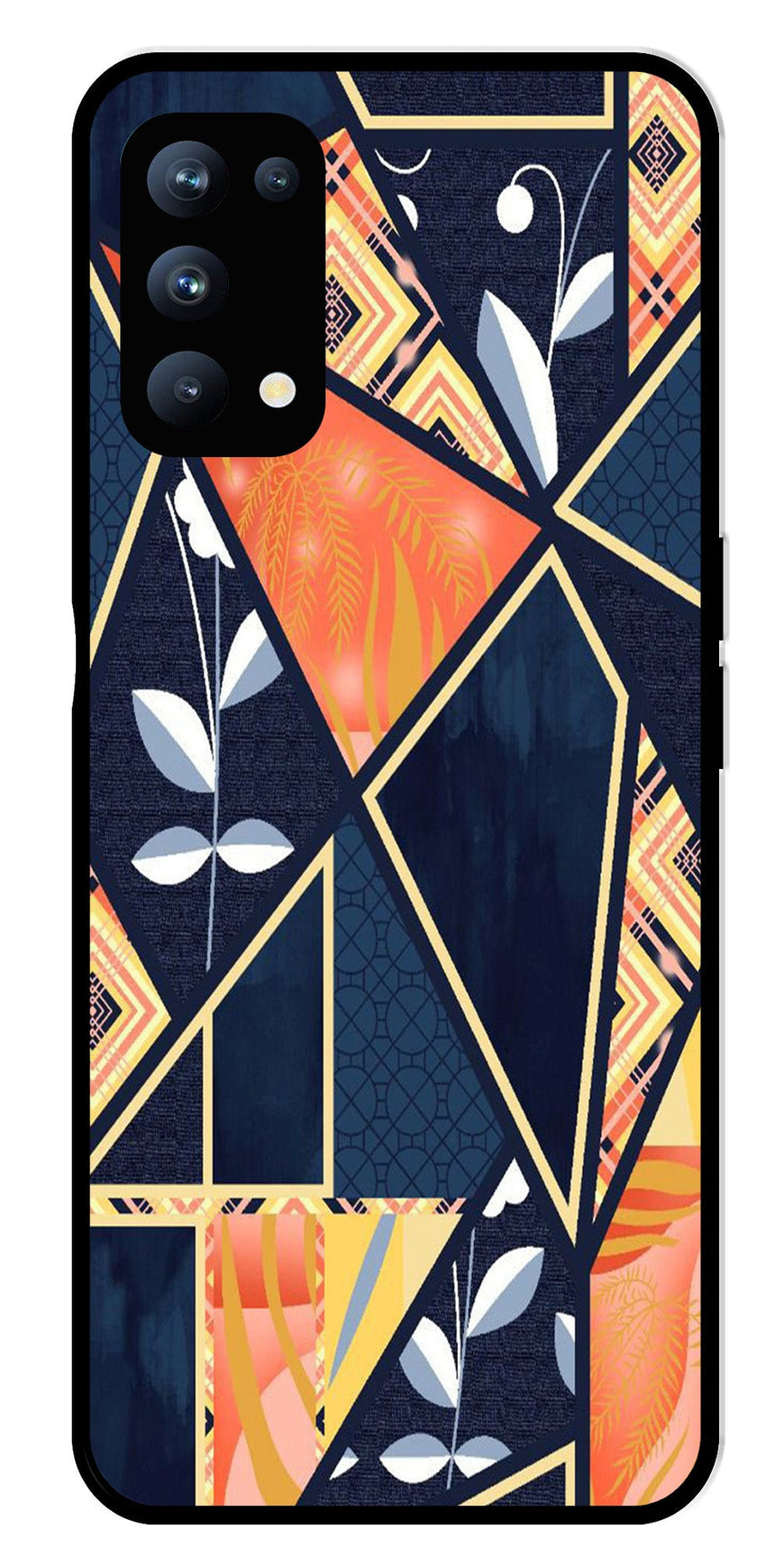 Marble Design Metal Mobile Case for Oppo Reno 5 Pro 5G   (Design No -07)