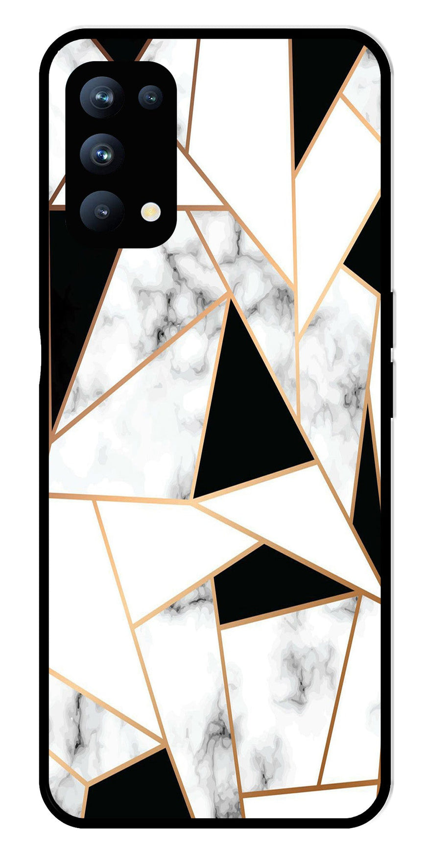 Marble Design2 Metal Mobile Case for Oppo Reno 5 Pro 5G   (Design No -08)