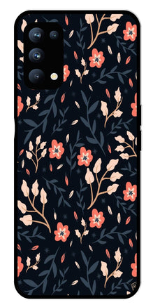 Floral Pattern Metal Mobile Case for Oppo Reno 5 Pro 5G