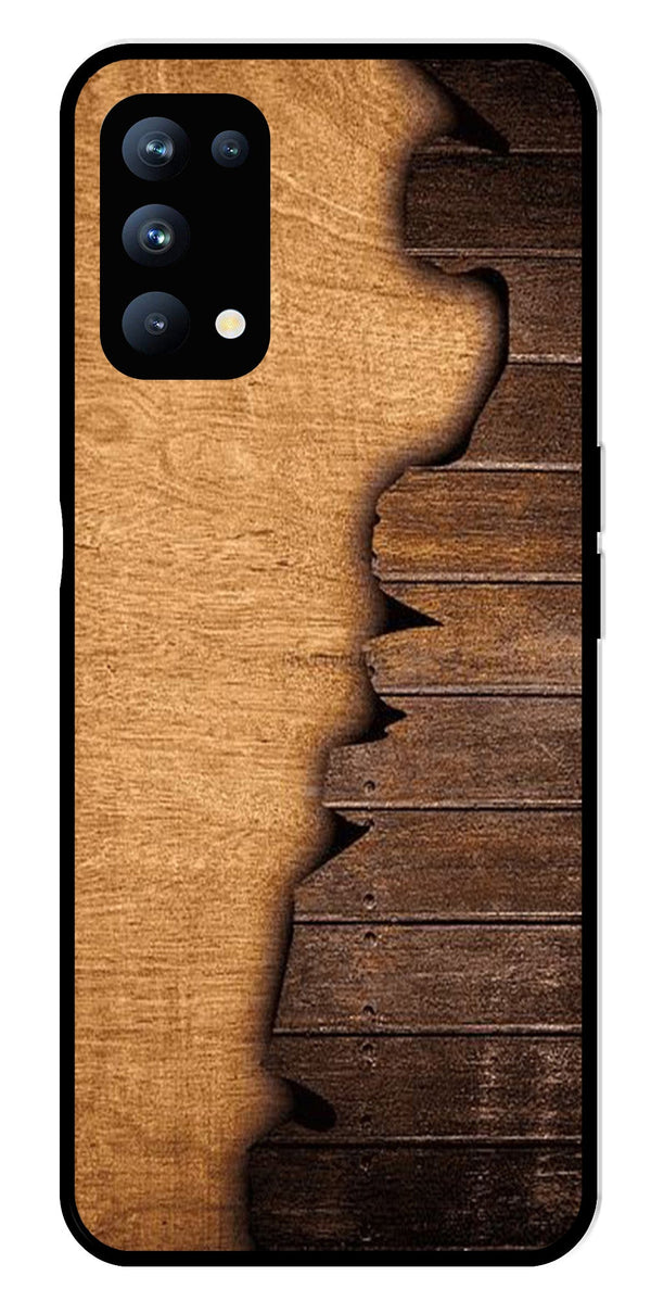 Wooden Design Metal Mobile Case for Oppo Reno 5 Pro 5G   (Design No -13)