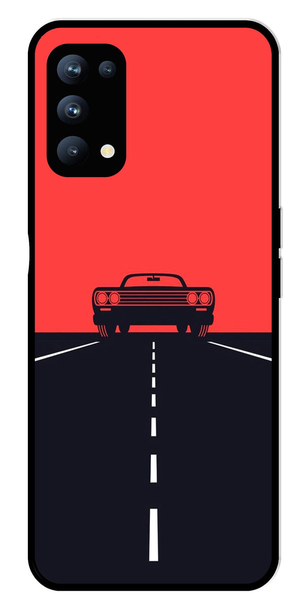 Car Lover Metal Mobile Case for Oppo Reno 5 Pro 5G   (Design No -21)