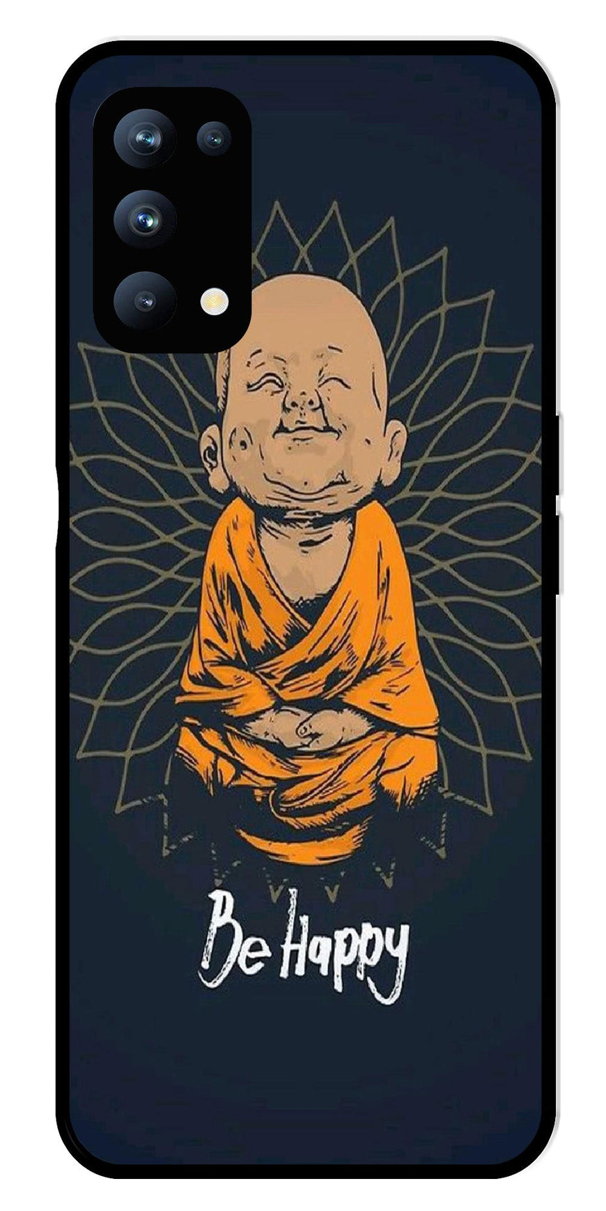 Be Happy Metal Mobile Case for Oppo Reno 5 Pro 5G   (Design No -27)