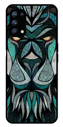Lion Pattern Metal Mobile Case for Oppo Reno 5 Pro 5G