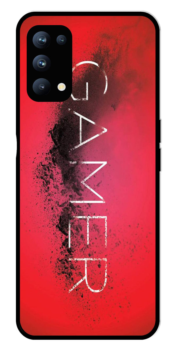 Gamer Pattern Metal Mobile Case for Oppo Reno 5 Pro 5G   (Design No -41)