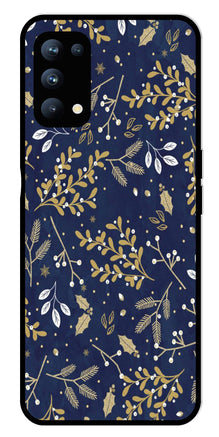 Floral Pattern  Metal Mobile Case for Oppo Reno 5 Pro 5G