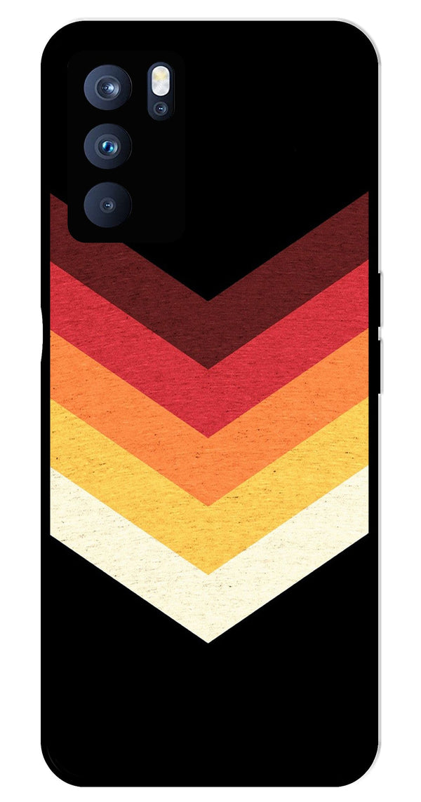 MultiColor Arrow Metal Mobile Case for Oppo Reno 6 Pro 5G   (Design No -04)