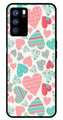 Hearts Pattern Metal Mobile Case for Oppo Reno 6 Pro 5G   (Design No -22)